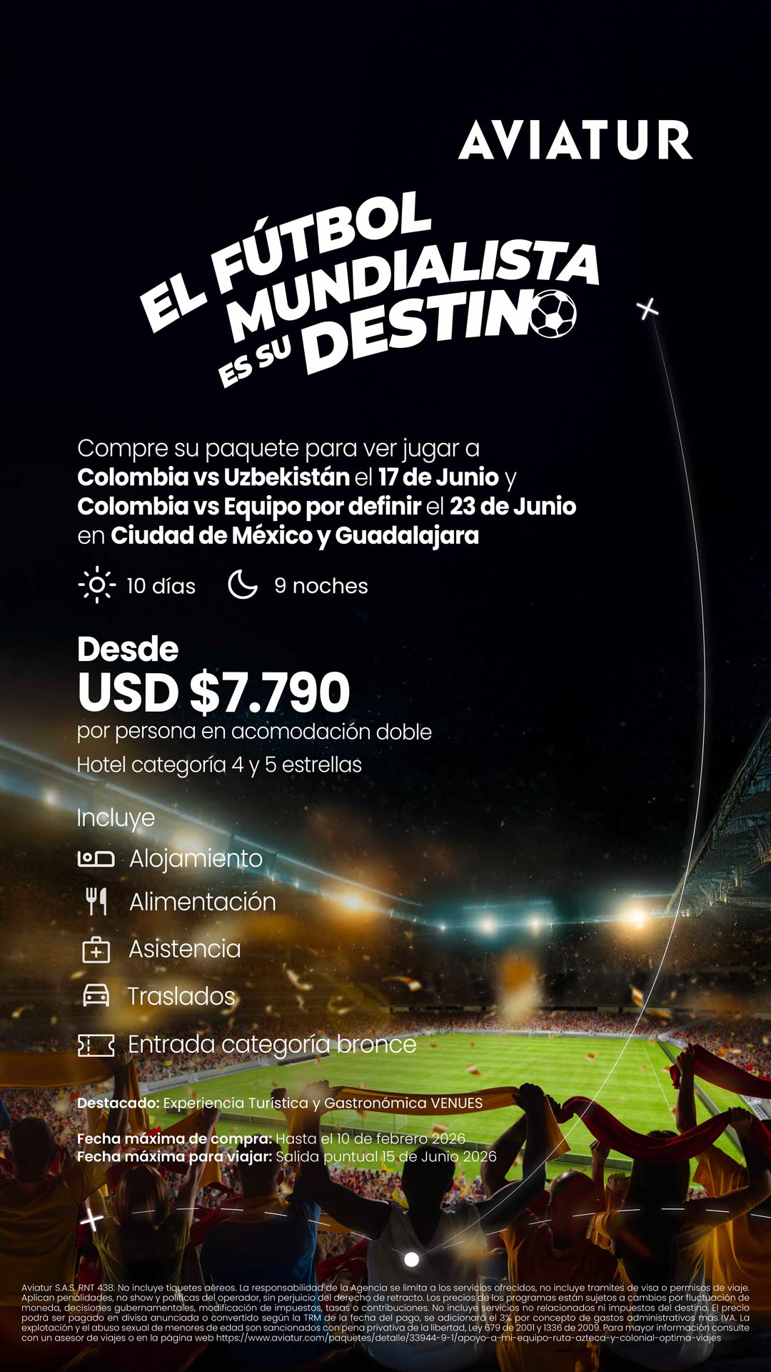 Paquete mundialista Aviatur